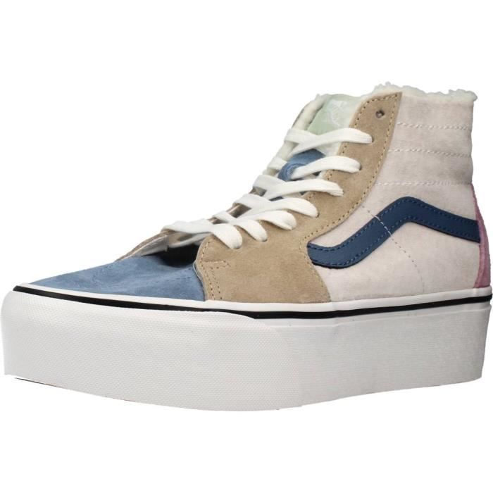 Vans Basket - VANS - 132182 - Blanc - Cuir - Femme - Lacets
