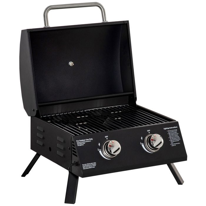 Outsunny - Barbecue à gaz - Acier - 55x46.5x41cm -