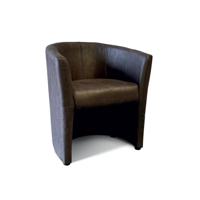 fauteuil de salon confortable gris foncé - collection kyoto - 64x81x61 - gris