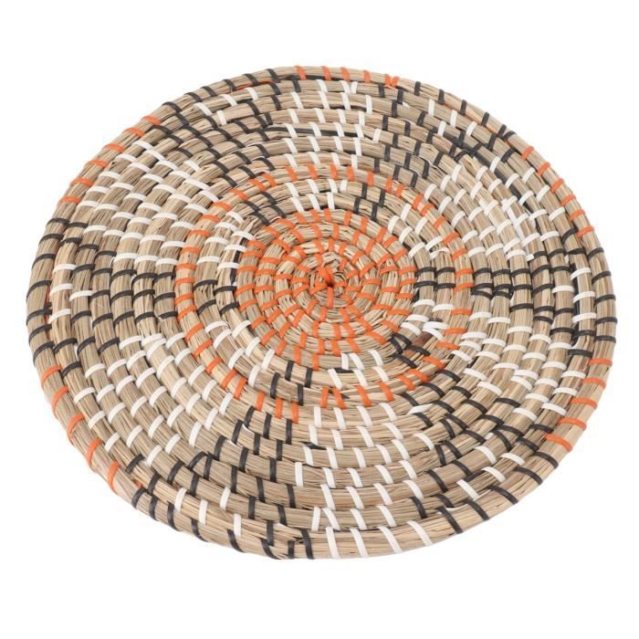 Lot 8 Napperons Ronds Tressés Coton Rouge 38 Cm + Sous-Verres 11 Cm – Sets De Table Boho Chaleur & Élégance