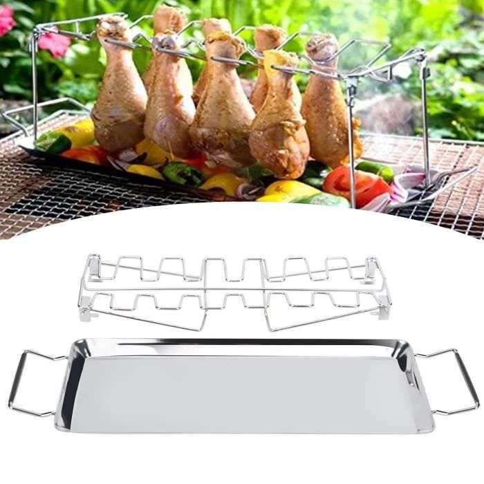 Lixada Camping Extérieur Portable Ultraléger Pliant en Acier Inoxydable avec Plateau Camping Pêche Randonnée Sac à Dos