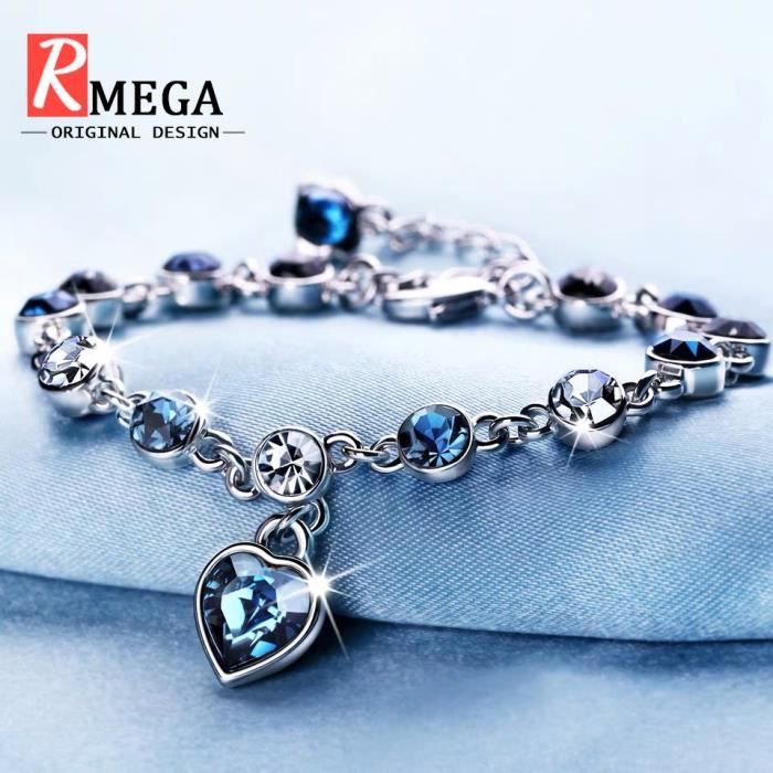 Bracelet femme - Classique Bracelet De Mode - Acier - Cadeaux Fête des Mères - Bleu - RMEGA