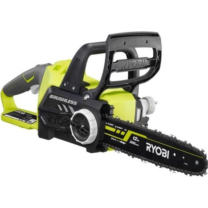 RYOBI Tronçonneuse 18V ONE+ Brushless guide 30 cm 10 / tendeur sans outil vendue sans batterie ni chargeur OCS1830