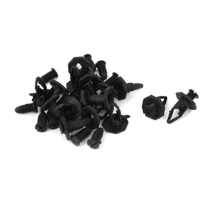 Lot 100 Clips Garniture Voiture - Rivets Plastique Et Métal Universels - Fixations Pare-chocs Et Intérieur