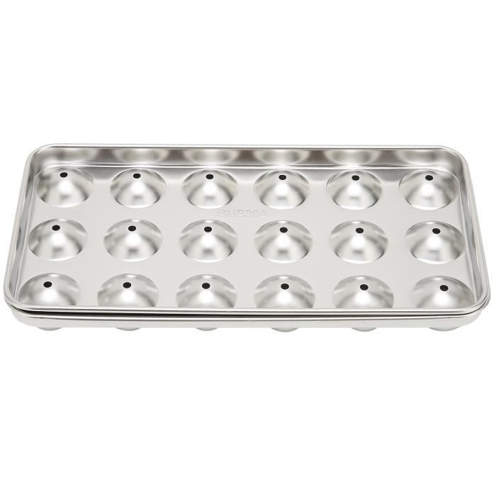 Lot De 6 Moules à Glace En Acier Inoxydable Avec Support - Pour Sorbetières Et Glaces Maison