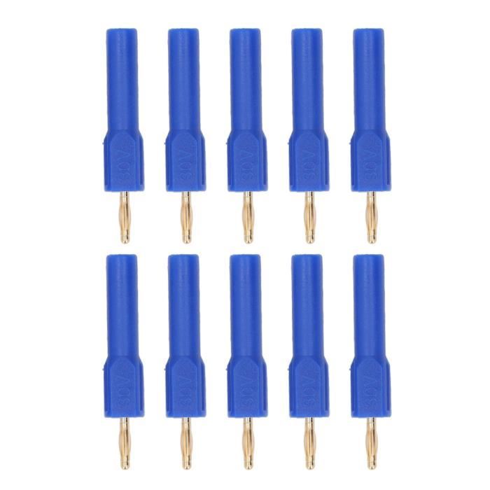 Duokon Connecteur banane 10 pièces U49 2mm fiche banane fil banane jack pour les tests