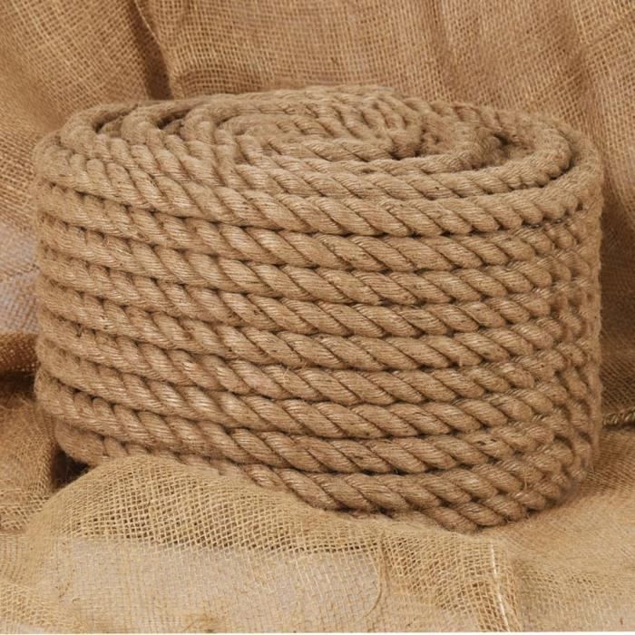 vidaXL Corde de jute 25 m de long 20 mm dépaisseur 153764