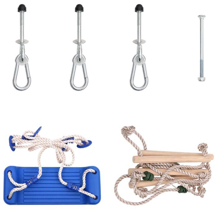 Balançoire Enfant Extérieur Siège de Corde d'escalade pour Enfants de 2 m, Balançoire à