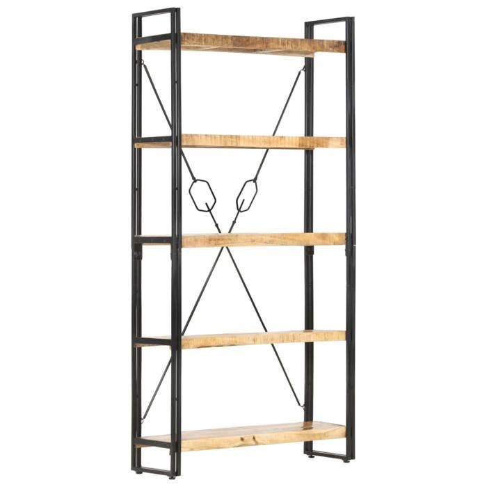 vidaXL Bibliothèque 5 niveaux 90x30x180 cm Bois solide de manguier 286581