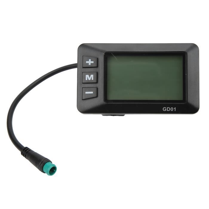 Écran GD01 de vélo électrique VINGVO - Affichage LCD étanche 36V 48V - Contrôleur JN et kit de moteur - Blanc