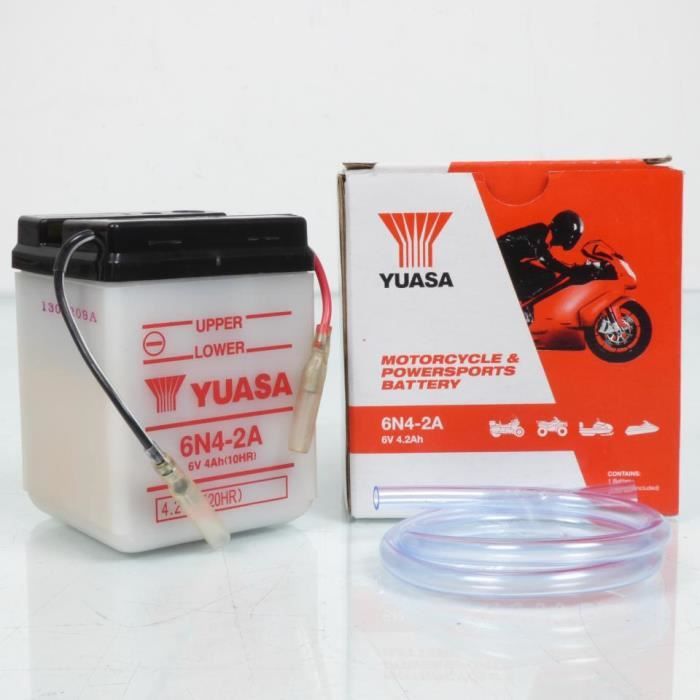 Batterie YUASA 6V 4 Ah pour voiture et moto électrique enfant