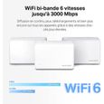 WiFi 6 Mesh AX3000 Mbps - MERCUSYS Halo H80X (3-Pack) - Couverture jusqu'à 650 m² - 3 Ports Ethernet Gigabit jusqu'à150 Appareils-1