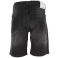 Bermudas en jean noir pour homme - Project X Paris - Fermeture boutons - 5 poches - Tendance-1