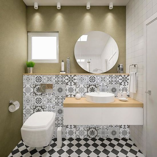 100 Stickers Carrelage Vinyle Blanc 15x15 Cm – Autocollants Étanches Pour Salle De Bain Et Cuisine – Adhésif Puissant - 7