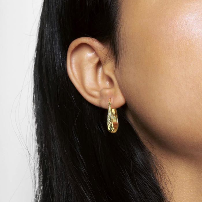 Boucles D'Oreilles Créoles Torsadées Argent 925 - Grandes Ovales Légères Pour Femmes Et Filles, Parfaites Pour Mariage Et Fêtes