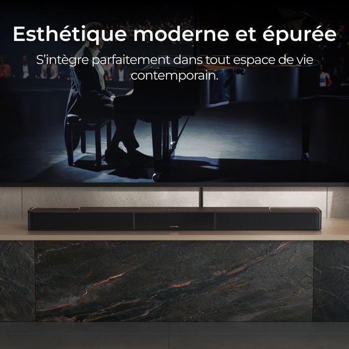 ULTIMEA Barre De Son 5.1 Dolby Atmos 410W - Système Surround Avec Caisson Basse Réglable Poseidon D60
