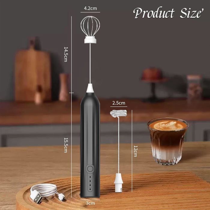 Mousseur A Lait Rechargeable Mousseur à Lait Weinsamkeit USB Rechargeable - 3 Vitesses, 3 Têtes, Pour Café, Matcha, Cocktails Fouet Lait Usb Mousseur A Lait Rechargeable Mousseur à Lait Weinsamkeit USB Rechargeable - 3 Vitesses, 3 Têtes, Pour Café, Matcha, Cocktails Fouet Lait Usb