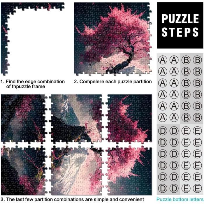 15€01 sur Puzzle 1000 pièces fleurs de cerisier _ multicolore - Puzzle -  Achat & prix