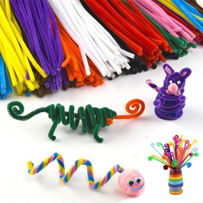 Set De 300 à 900 Cure-pipes En Couleurs Variées – Nettoyeurs à Chenille Souples – Loisir Créatif Pour Enfants Et Adultes – Idéal Pour Décorations Et DIY