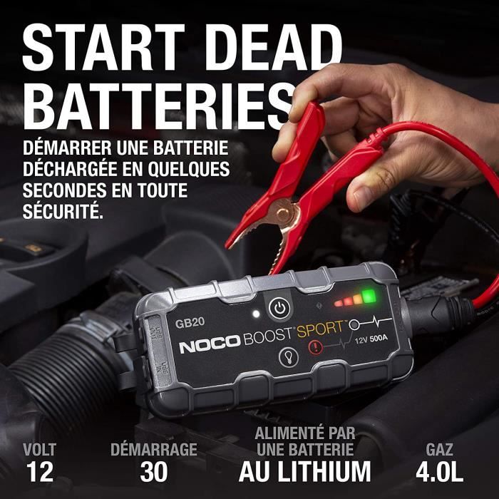 NOCO Boost Sport GB20, 12V 500A Booster Batterie Voiture