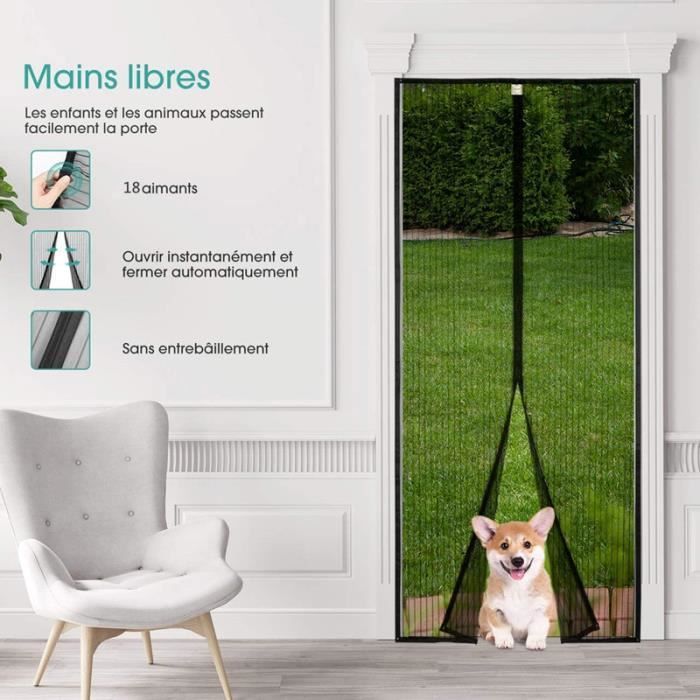 Magnétique Moustiquaire Porte, 205 X 230 Cm Facile À