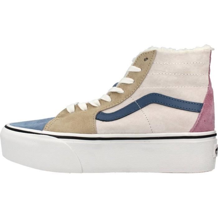 Basket - VANS - 132182 - Blanc - Cuir - Femme - Lacets Blanc ...