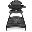 Barbecue à gaz Weber Q 1000 - Noir - Surface de cuisson 43x32cm - Allumage piézoélectrique-2