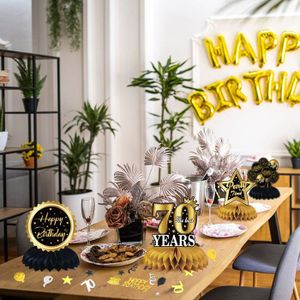 700pcs Confettis Anniversaire 18 Ans - Doré, Argenté, Noir - Décoration De Table Chic