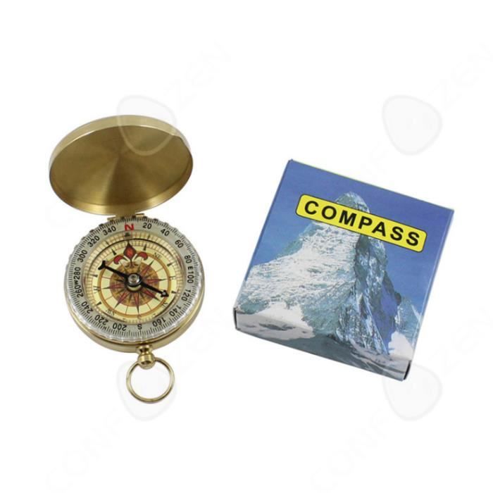 Vintage Antique Compass Voyage en plein air Alpinisme Camping Aventure  Boussole, 1pc