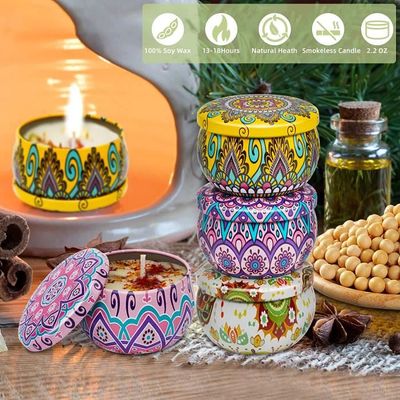 Lot De 9 Bougies Parfumée, En Cire De Soja, Cadeau Pour La Fête Des