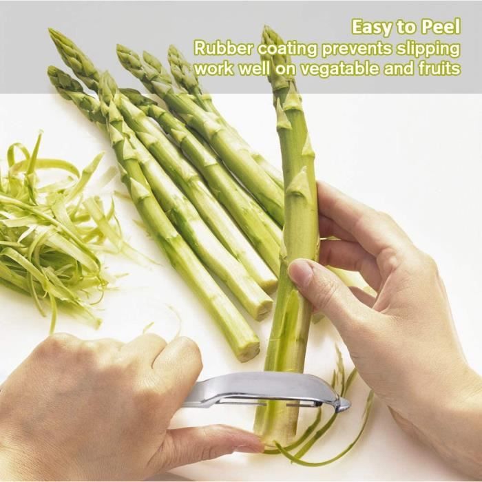 Éplucheur Légumes Lipaux - Lames Pivotantes Inox, Éliminateur Imperfections, Poignée Ergonomique