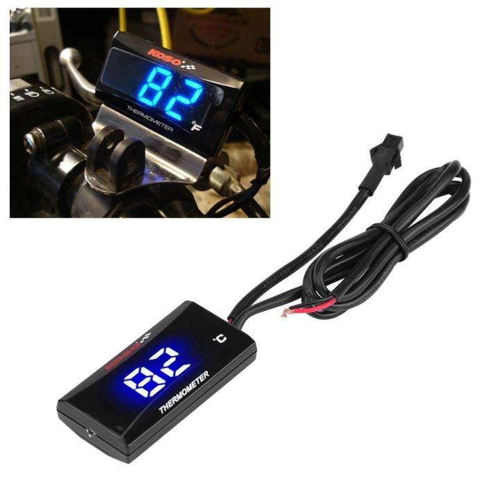 Thermomètre Numérique pour Moto, Instrument de Mesure de la Température de  L'eau, Universel pour Moto DC12V LCD Jauge de Température de L'eau Mince