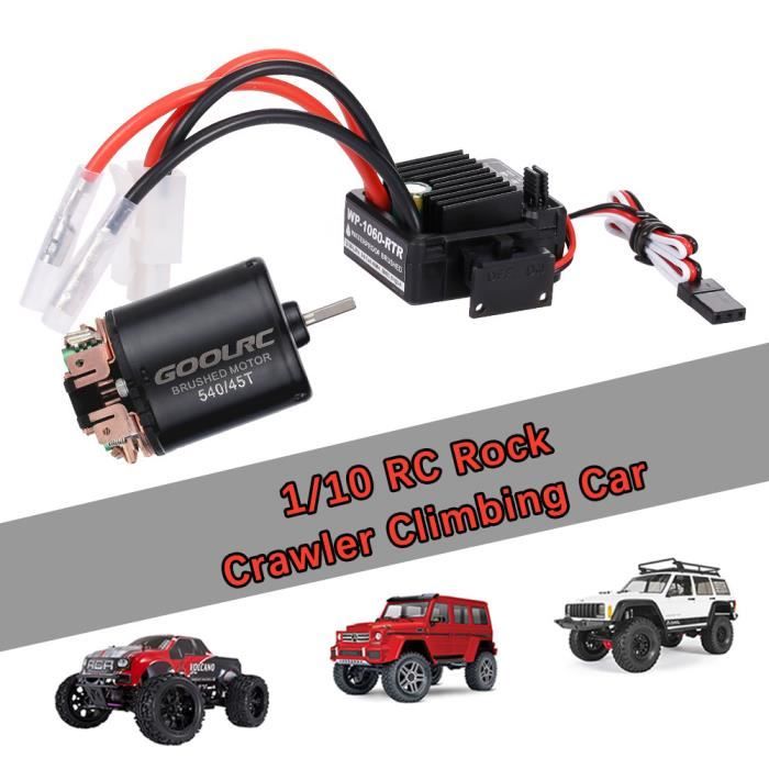 Aramox Moteur brossé RC ESC, Moteur 380 38T en Acier Inoxydable avec Brosse 30 A ESC, 7,2 V 19 000 Tr/min, Grand Combo de Torsion pour Remplacement de Bateau de Voiture 1
