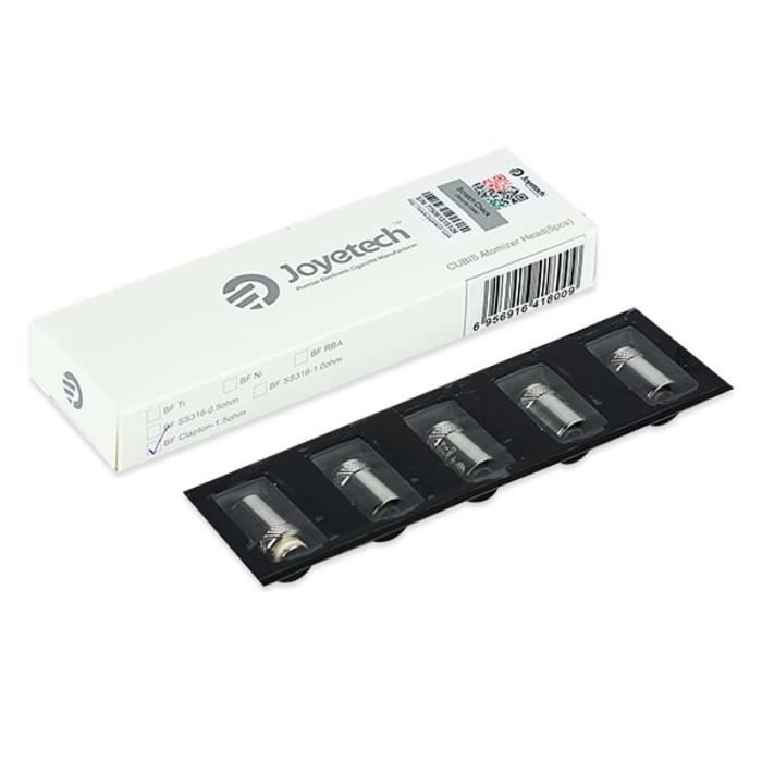 Pack 5 Joyetech BF Remplacer la bobine pour CUBIS / eGO AIO / Cuboid Mini  Tank Rsistance (SS316 0,6 ohm) - Cdiscount Au quotidien