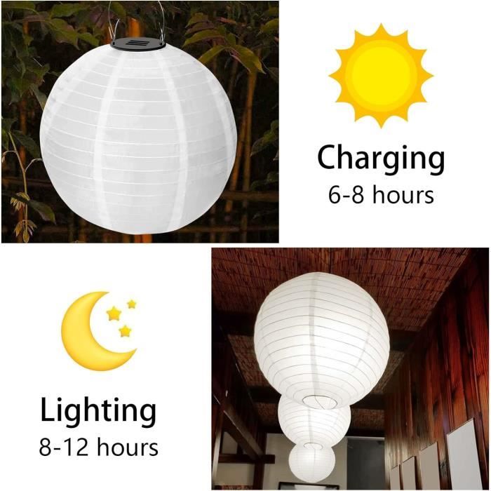12 Lanternes Papier Colorées Treer - Déco Chinoise Suspendue (Vert, 6-12", Pliable)