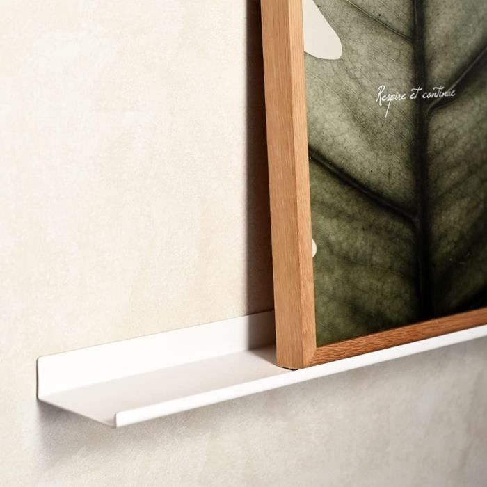 Étagères Livres Flottantes MILUKA [Lot De 2] - Bibliothèque Murale Invisible 35 Cm | 3 Niveaux, Portée 10kg