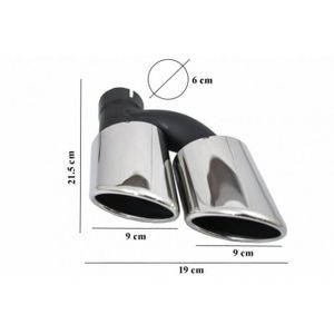 Emboucheur D'échappement Pour Renault Clio 5 (2019-2022) - Acier Inoxydable Argenté, Double Paroi - Easy Fit, Sans Perçage Ni Soudure