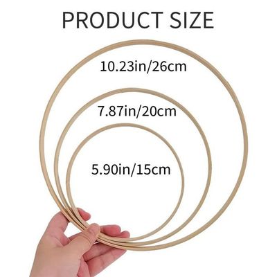 Lot De Cerceaux En Bambou Pour DIY - 10 à 12 Pièces, Diamètres 10 à 30,5 Cm - Pour Attrape-rêves, Décorations Murales, Mariage