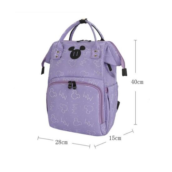 Multiples rangements Tissu imperméable Tapis à langer inclus Sac à Langer BÉABA Monaco Grande contenance Noir Pochette repas isotherme Système dattache poussette 