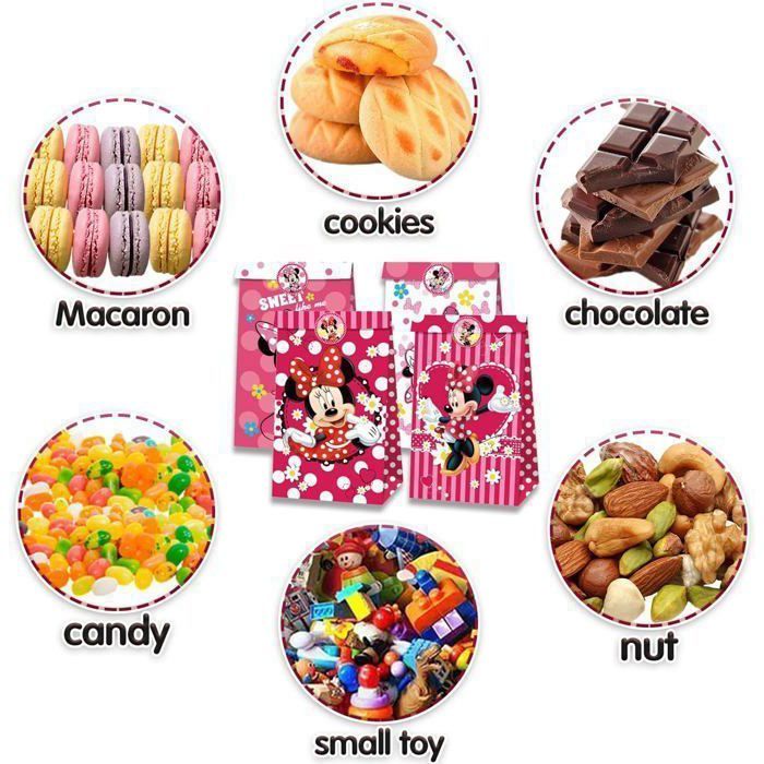 Sachets Bonbons Anniversaire 50 Pcs - Motifs Oreilles De Lapin - 13,5x22cm