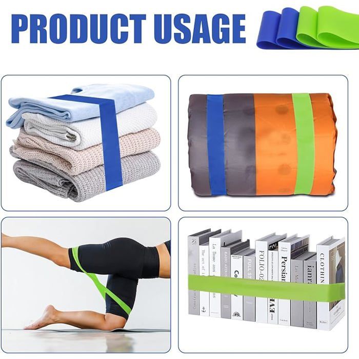 Bandes élastiques Pour Chaise D'enfant - 4 Pièces TPE Colorées - Aide à La Concentration, Anti-stress - Pour école Ou Maison