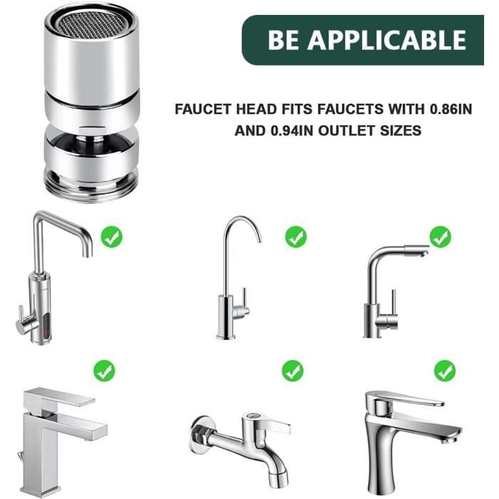 Lot De 4 Aérateurs De Robinet M22, Filetage Femelle, Finition Brillante Argent, Sliverdew