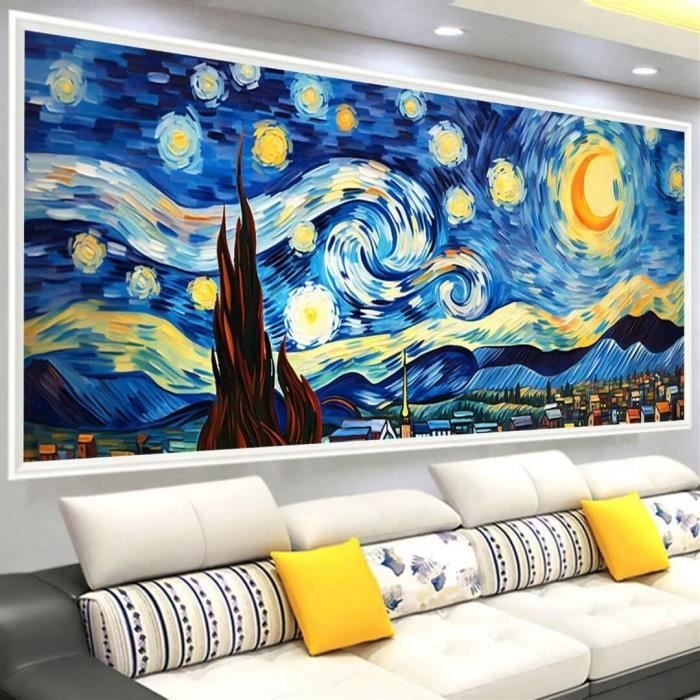 5D DIY Diamond Painting Kit,Ciel étoilé Broderie Diamant Kit Complet Pour Adultes Enfants Cristal Strass Point De Croix Art Pour La Maison Décor Murale Cadeau (100x120cm/40x48in