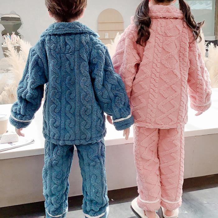 Pyjamas d'intérieur 2 Pièces pour Enfants Pyjamas en Flanelle d