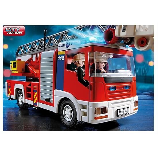 Playmobil - Camion de pompiers grande échelle