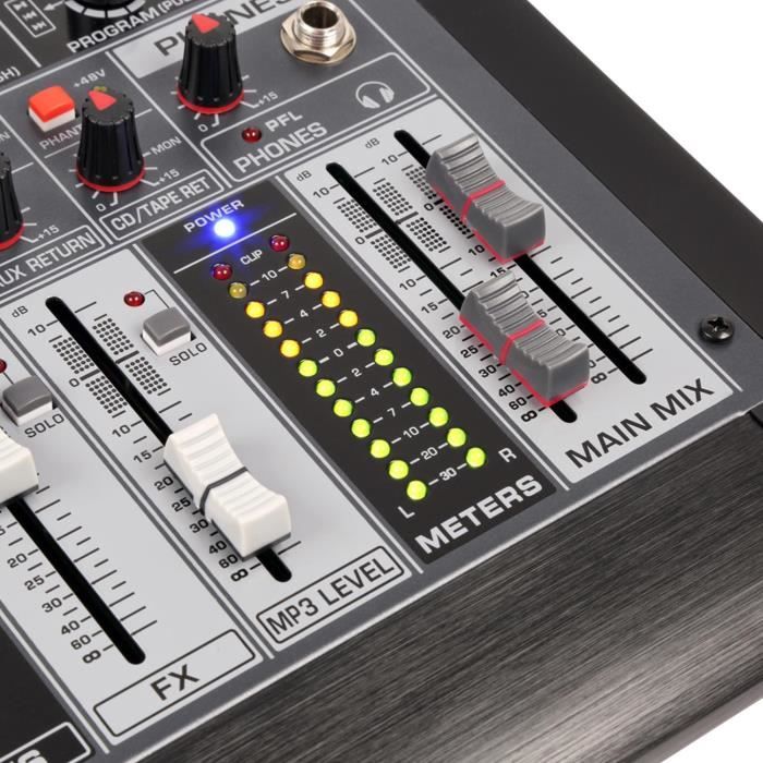 Console De Mixage Power Dynamics PDM-S1604 - 16 Canaux Analogiques, Bluetooth, Effets, Entrées XLR/Jack