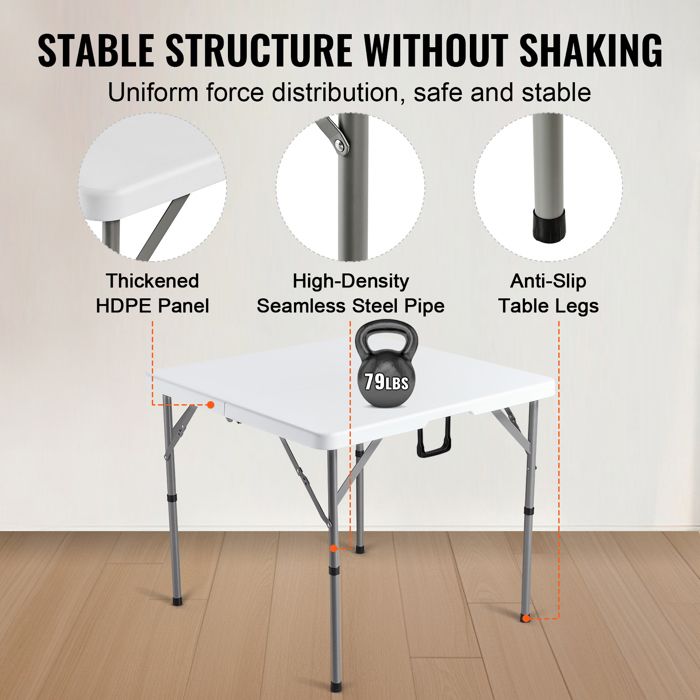 Flash Furniture Table de jeu pliante blanche granite et carrée de 34,5 po avec surface de ... | Home Depot Canada