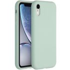 Coque Liquid Silicone pour iPhone Xr - Bleu clair - ACCEZZ - Souple - Protection contre les rayures et les chocs