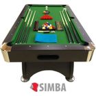 SIMBA SRL BILLARD AMERICAIN NEUF Snooker table de poll biljart salon 7 ft - GREEN SEASON table de billard, DIMENSIONS RÉGLEMENTAIRES, Vert