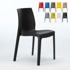 Chaise en polypropylène empilable Salle à Manger café bar Rome Grand Soleil, Couleur: Noir